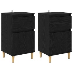 Cabinet de chevet avec tiroir 2 pcs Chêne noir 40 x 35 x 70 cm 627881627881