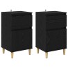 Cabinet de chevet avec tiroir 2 pcs Chêne noir 40 x 35 x 70 cm 627881627881