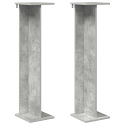 Support de Plante 2 pcs Gris Béton 25 x 25,5 x 100,5 cm 627882627882