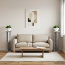 Support de Plante 2 pcs Gris Béton 25 x 25,5 x 100,5 cm 627882627882