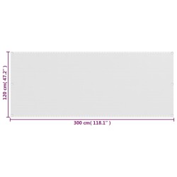 Écran de balcon Blanc 120x300 cm PEHD 627883627883