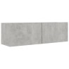 Ensemble de meubles TV 4 pcs Gris béton Bois d'ingénierie 627886627886
