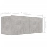 Ensemble de meubles TV 4 pcs Gris béton Bois d'ingénierie 627886627886