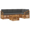 Ensemble de canapé d'angle 6 pcs Naturel et Anthracite 627889627889