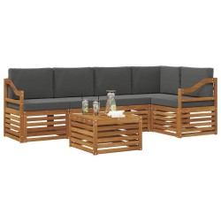 Ensemble de canapé d'angle 6 pcs Naturel et Anthracite 627889627889