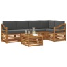 Ensemble de canapé d'angle 6 pcs Naturel et Anthracite 627889627889