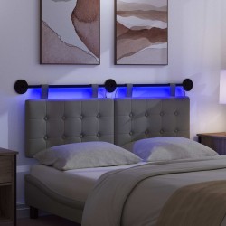 Tête de lit suspendue Avec lumière LED Gris foncé Tissu 627890627890