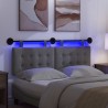Tête de lit suspendue Avec lumière LED Gris foncé Tissu 627890627890