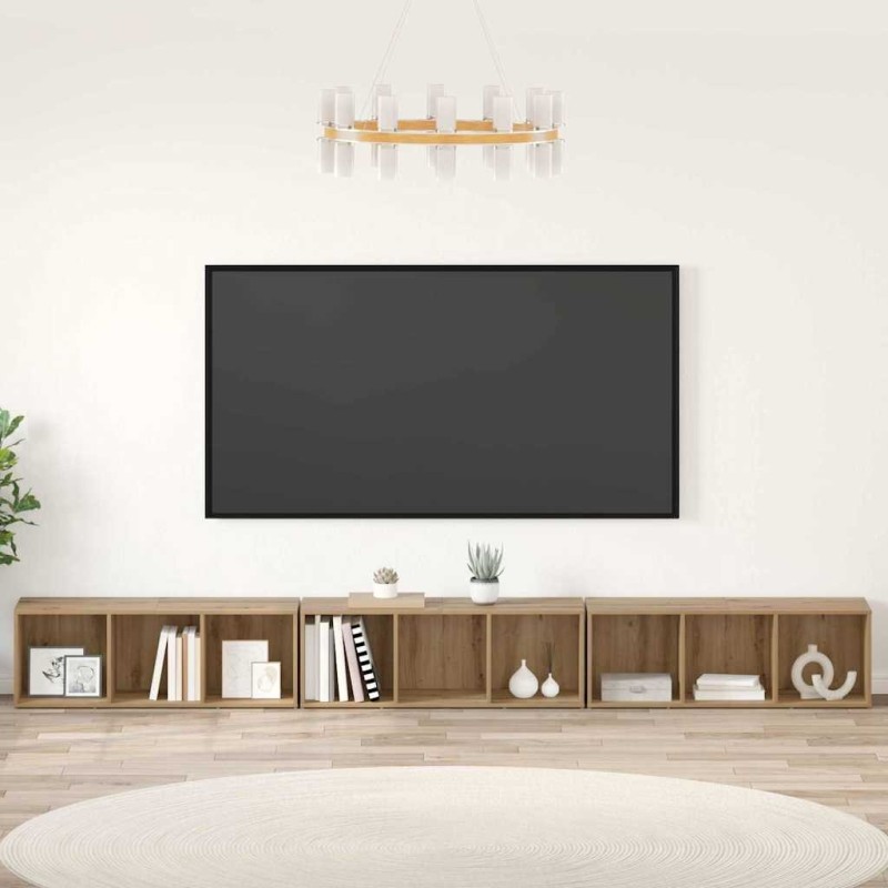 Ensemble meuble TV 3 pcs Chêne artisanal Bois d'ingénierie 627891627891