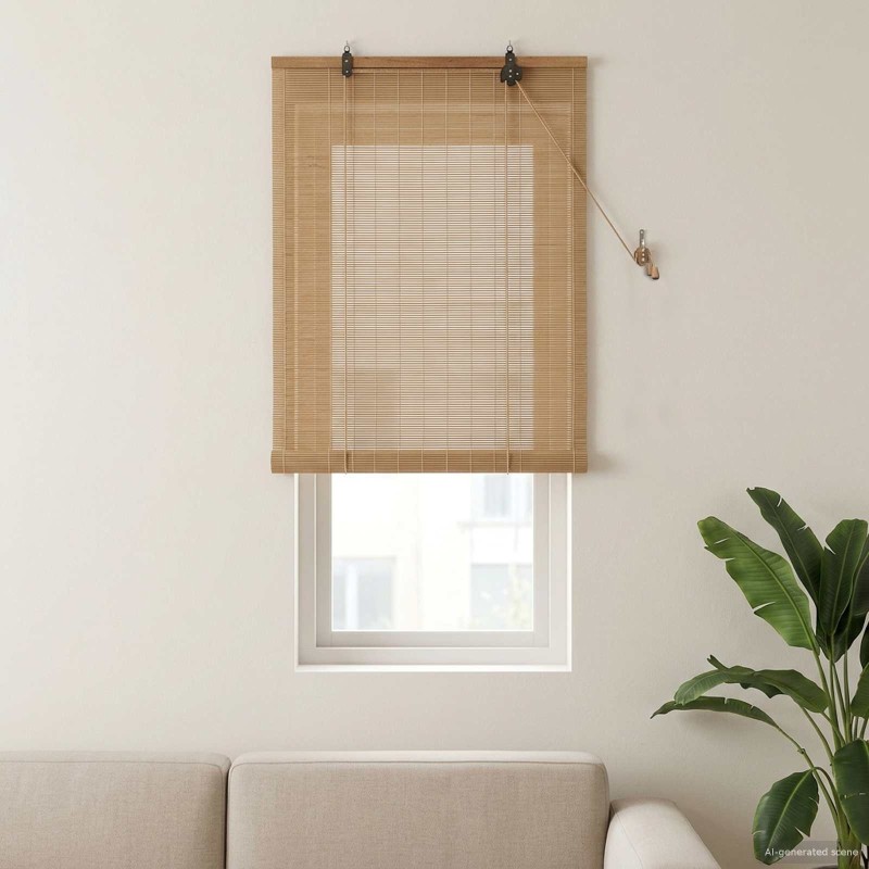 Store enrouleur Marron 40 x 160 cm Bambou 627895627895