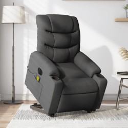 Fauteuil inclinable de massage électrique Gris foncé Tissu 627897627897