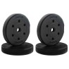 Set d'haltères 2-en-1 40kg Noir et Rouge Ciment et sable de fer 627898627898