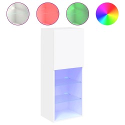 Meuble TV avec lumières LED blanc 40,5x30x102 cm 627903627903