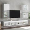 Meuble TV avec lumières LED blanc 40,5x30x102 cm 627903627903