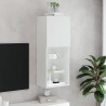 Meuble TV avec lumières LED blanc 40,5x30x102 cm 627903627903