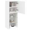 Meuble TV avec lumières LED blanc 40,5x30x102 cm 627903627903