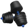Set d'haltères 2-en-1 40kg Noir et Bleu Ciment et sable de fer 627905627905
