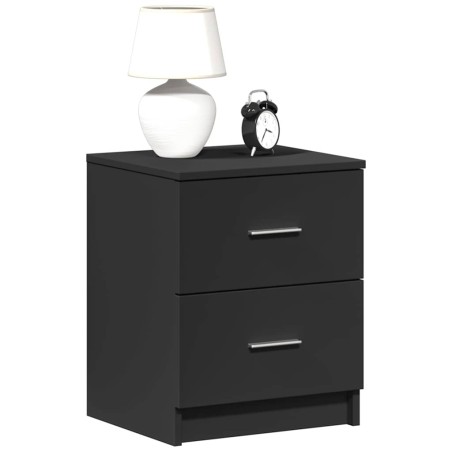 Tables de chevet (lot de 2) avec 2 tiroirs noires 40 x 36 x 50 cm 627906627906