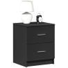 Tables de chevet (lot de 2) avec 2 tiroirs noires 40 x 36 x 50 cm 627906627906