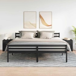 Tables de chevet (lot de 2) avec 2 tiroirs noires 40 x 36 x 50 cm 627906627906