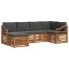 Ensemble de canapé d'angle 6 pcs Naturel et Anthracite 627914627914