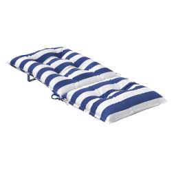 Coussin d'extérieur 4 pcs Bleu et Blanc 120 x 50 x 7 cm Tissu 627920627920