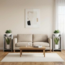 Support de Plante 2 pc Gris Béton 30 x 30 x 60 cm 627921627921