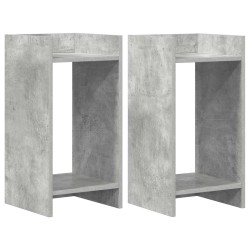 Support de Plante 2 pc Gris Béton 30 x 30 x 60 cm 627921627921