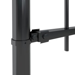 Clôture de jardin avec dessus en forme de lance en acier 1070 x 150 cm Noir 627922627922