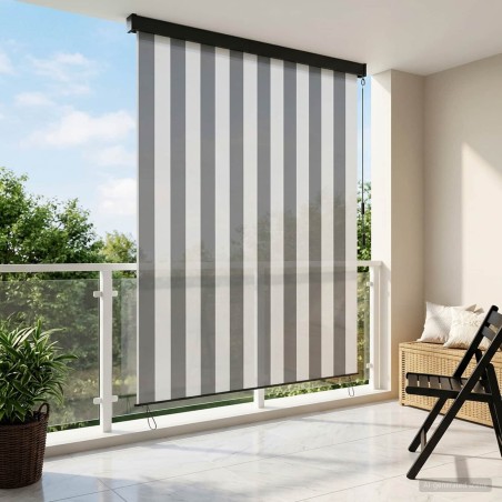 Store enrouleur Anthracite et blanc 180 x 250 cm 627930627930