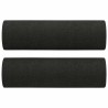 Canapé 2 places avec oreillers décoratifs noir 140 cm tissu 627933627933