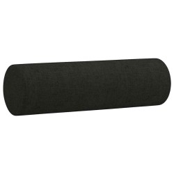 Canapé 2 places avec oreillers décoratifs noir 140 cm tissu 627933627933