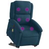 Fauteuil inclinable de massage électrique bleu velours 627934627934