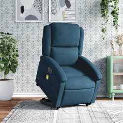 Fauteuil inclinable de massage électrique bleu velours 627934627934