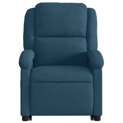 Fauteuil inclinable de massage électrique bleu velours 627934627934