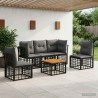 Ensemble de canapés d'extérieur 6 pcs Noir et Gris foncé 627943627943