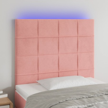 Tête de lit à LED Rose 100x5x118/128 cm Velours 627948627948