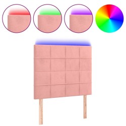 Tête de lit à LED Rose 100x5x118/128 cm Velours 627948627948