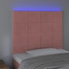 Tête de lit à LED Rose 100x5x118/128 cm Velours 627948627948