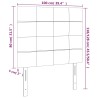 Tête de lit à LED Rose 100x5x118/128 cm Velours 627948627948