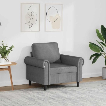 Fauteuil Gris foncé 60 cm Velours 627950627950