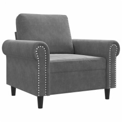 Fauteuil Gris foncé 60 cm Velours 627950627950