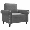 Fauteuil Gris foncé 60 cm Velours 627950627950