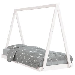 Cadre de lit pour enfants blanc 80x200 cm bois de pin massif 627952627952