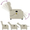 Fauteuil de massage inclinable crème similicuir 627954627954
