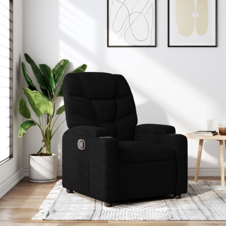 Fauteuil inclinable en tissu noir 627958627958