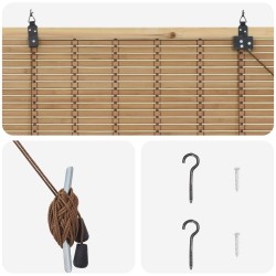 Store enrouleur Nature 50 x 160 cm Bambou 627960627960
