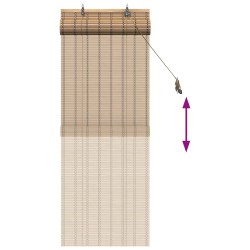 Store enrouleur Nature 50 x 160 cm Bambou 627960627960