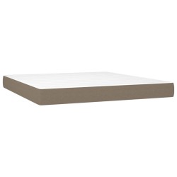 Matelas de lit à ressorts ensachés fermeté moyenne Taupe 160x200x20 cm Tissu 627972627972
