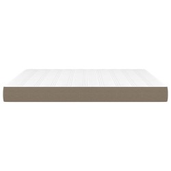 Matelas de lit à ressorts ensachés fermeté moyenne Taupe 160x200x20 cm Tissu 627972627972